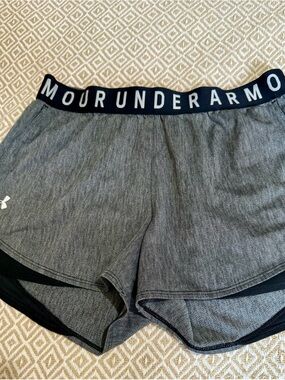 Under Armour Gray and Black Women's Performance Shorts